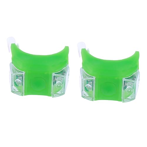 BCOATH 2Pcs LED Rear Light for Bikes Silicone Tail Lamp with High Brightness Light Modes Cool Alien Design for Night Cycling Safety Green