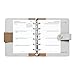 Filofax The Original Organizer, Pocket Size, Stone - Leather, Six Rings, Week-to-View Calendar Diary, Multilingual, 2025 (C022625-25)