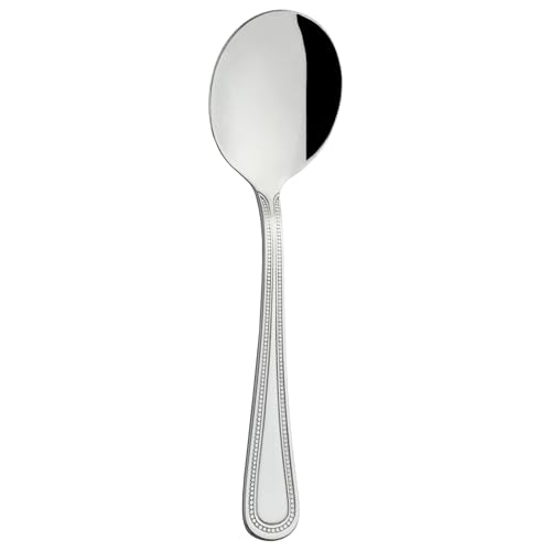 Grunwerg Bead Cucharas Soperas, 18/0 Acero Inoxidable, Juego de 12