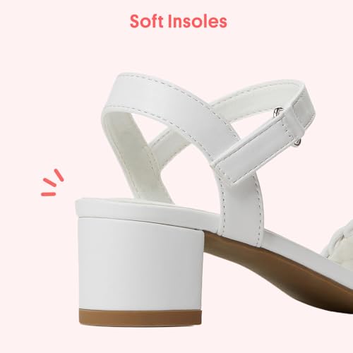 Image of FabKids Girls Braided Open Toe Ankle Strap Flat Lightly Padded Sandals Summer Holiday Party Dress Shoes for Toddler Little Kid Big Kid