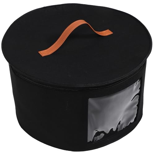 DECHOUS Hat Storage Box for Travel and Storage Large Round Hat Organizer Cowboy Case Collapsible Carrier Container for Women