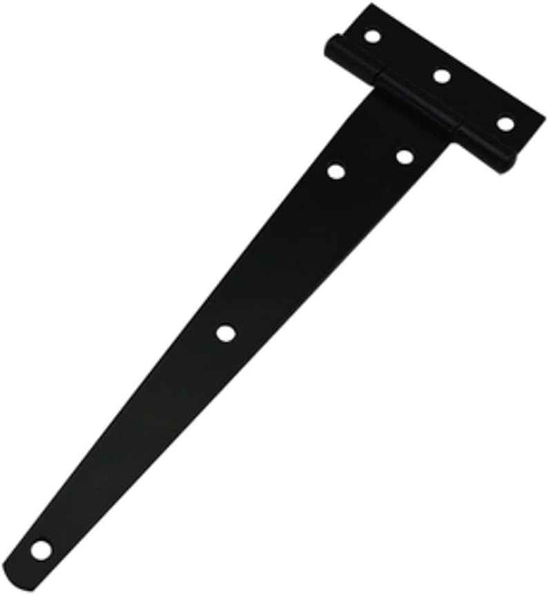 10 Pieces/Set of T-Shaped Rust-Proof Light Shed Door Hinge Strap Hinged Door Hinge, Black (Size : 6 inches) (8 inches)