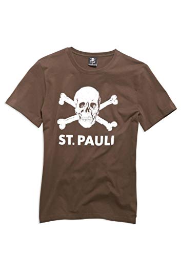 FC St, Pauli - T-shirt con teschio colore marrone