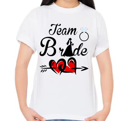 URBAN PENDUTeam Bride Unisex Cottonblend Tshirt (White) Regular Size