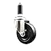 Service Caster Brand 4 Inch 316 Stainless Steel Light Duty Expanding Stem Caster Wheel Soft Rubber Wheel and 1? Stem ? 200lbs./Caster ? Swivel Caster