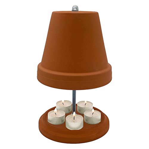 Calentador De Velas De Té, Horno De Luz De Té De Doble Pared, para Estufa de Velas de Interior para Uso en Interiores, Calentador De Mesa para Decoración del Hogar (sin Vela) Cover