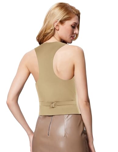 Image of GRACE KARIN Women's Suit Vest Top, Dressy Casual Sleeveless Button Wasitcoat, Fromal Steampunk Blazer For Work Office