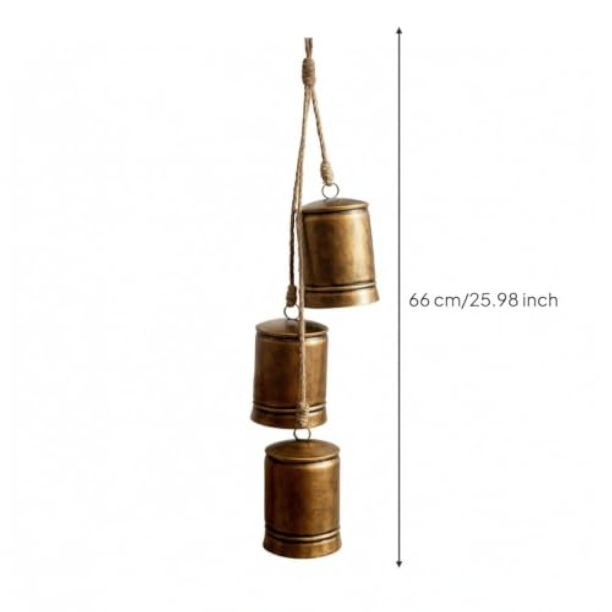 Traditional Hanging Bell Ornament with Rope
