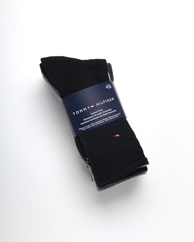 Image of Tommy Hilfiger Womens Crew Socks - 4 Pack Cushioned Crew Socks with Arch Support, Soft Athletic Socks for Women