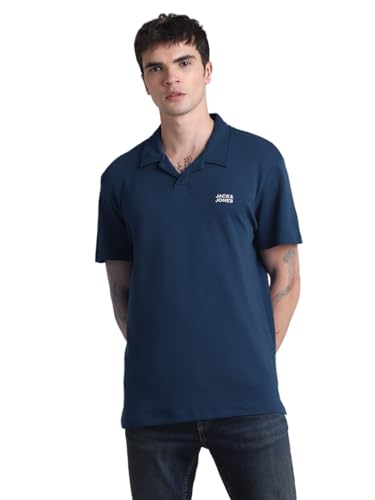 Image of Jack & Jones Polo Collar Slim Fit Pure Cotton T-Shirt