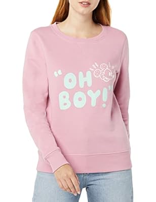 Amazon Essentials Disney | Marvel | Star Wars | Princess Sudaderas de Forro Polar con Cuello Redondo Mujer, Mickey Oh Boy, S | Ya disponible en tu tienda friki favorita! En mundofriki.es!