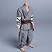 Meetoget 1/12 Scale Male Figure Doll Monk Fighting Suit Clothes for 6 inch Action Figure PM007US,Grey