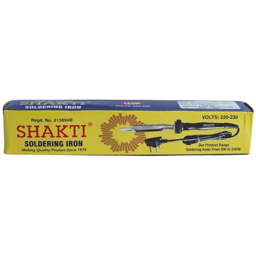 Image of 220-230V Heavy-duty Heat Pencil Tip 125 Watts Soldering Iron With PVC Wire and Copper Tip, Fast Heating Leak and Surge Proof - Made in India (Pack of 1)