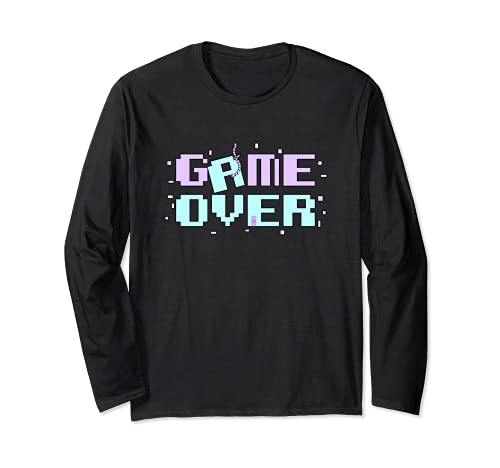 Yami Kawaii Game Over Harajuku Pastel Goth Indie Aesthetic Maglia a Manica