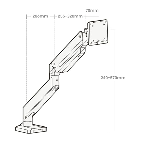 Support de moniteur pour grand écran d'ordinateur bras E601-U anti mal de dos