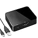 Produktbild HDMI Splitter, AMANKA 4k UHD HDMI Verteiler 1 auf 2 3D Ready Auflösung Wird Automatisch Erkannt Unterstützt HDMI 1.4 und HDCP - Vergoldete Kontakte - Schwarz