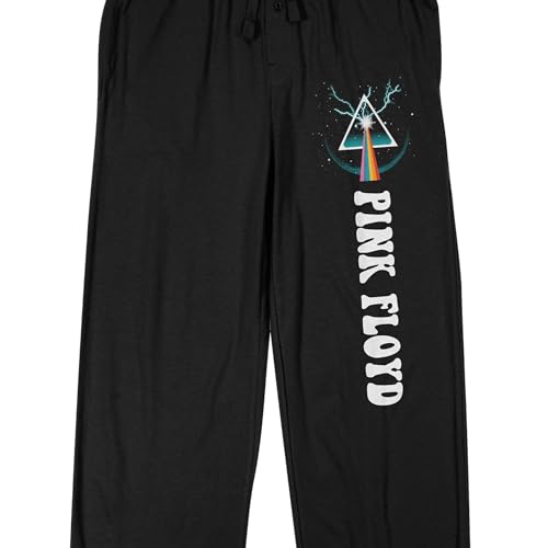 Bioworld Pink Floyd Logo Men's Black Sleep Pants With Drawstring2