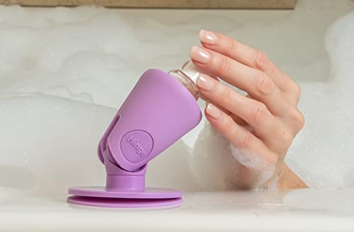 Tweexy Hinge Untippable Nail Polish Bottle Holder | Anti-Spill Nail Polish Holder Stand, Tilted, Smartgrip Airlock Suction | Fingernail Painting, Nail Art Tools | Nail Polish Accessories (Lilac) #TOP6