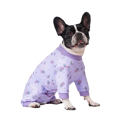 BT Bear Small Dog Clothes, Soft Cotton Puppy Pajamas PJS, Cute Dog Sleeping Clothes, Four Legs Apparel For Cats & Puppies - Image 2