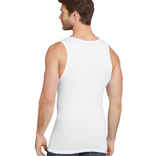 Jockey Men's Undershirt Made in America 100% Cotton Tank - 2 Pack3