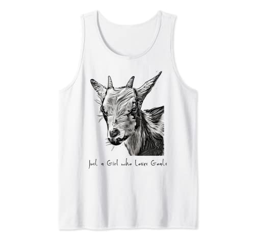 Just A Girl Who Loves Goats - Camiseta de cabra para niños y adultos Camiseta sin Mangas