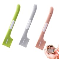 HENGBIRD 3 Stück Katzenlöffel für Tierfutter, Katzenfutter Löffel Katzen Löffel, 16x3.1x1.2CM Futterlöffel Katze, Langer Griff Haustierfutter Rührlöffel, Silikonlöffel für Tierfutter (Rosa Grau Grün)