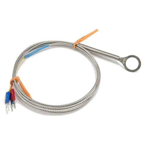 Sensor de temperatura tipo J y termopar de anillo metálico con cable de 1 metro 4