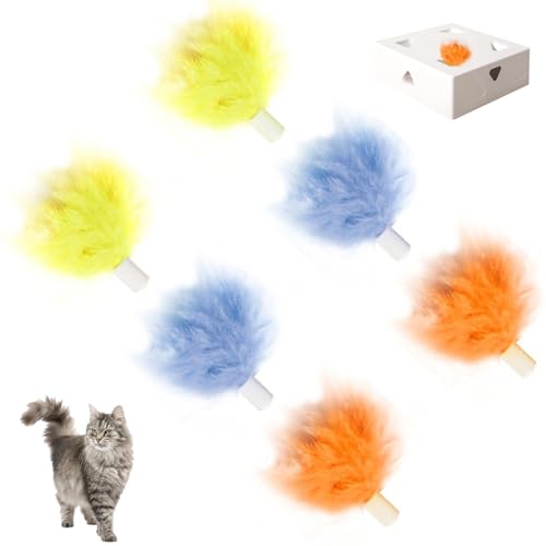 Juguetes de repuesto para gatos con plumas Xweptuy interactivos y accesorios de emboscada 6 uds 6