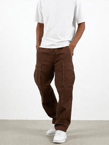Image of Lymio Cargo for Men | Cotton Cargo Pant | Drawstring Waist Pant (Also Available in Plus Sizes) (01-04)