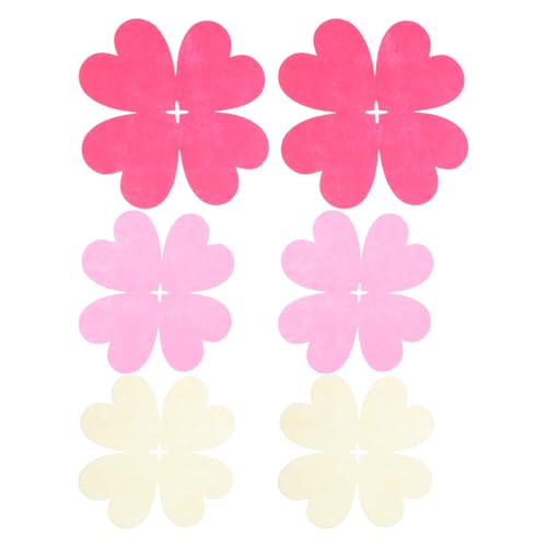 Toyvian Protectores para Sartenes 6 Unidades Tamaño Mediano de Tela Resistente al Calor en Colores Rosa y Beige, Almohadillas Antideslizantes para Cocina y Comedor, Adecuado para Proteger