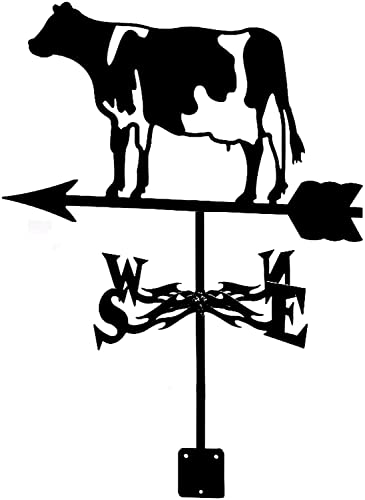 Weathervane - Wind Direction Indicator Cows Weather Vane Measuring Tools Retro Wind Vane Roof Mounted For Sheds Garden Mount Yard Barns Decoration Weather Vane #TOP7