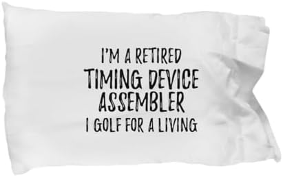 EzGift Retired Timing Device Assembler Pillowcase I Golf for A Living Funny Retiree Gift Idea Golfing Lover Pillow Cover Case 20x30 image 3