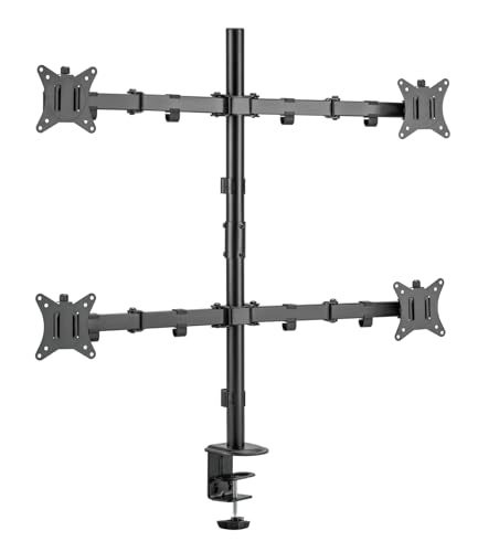 Soporte para monitor 4 pantallas - brazo para monitor - pantallas de hasta 32 pulgadas - giratorio giratorio giratorio