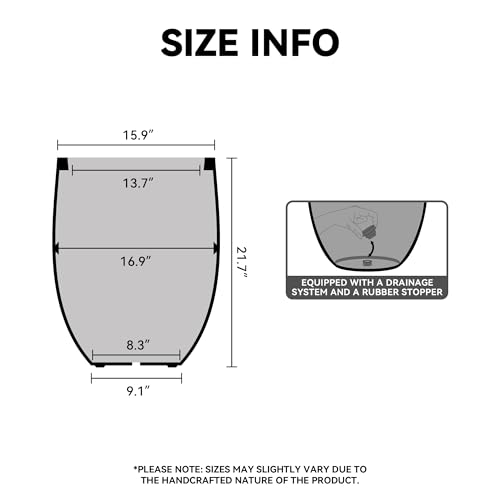Kante Modern Home Minimalist 21.7" Tall Black Concrete Bullet Planter by Kante - Used condition - Image 2