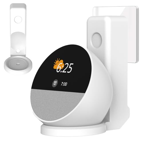 Bcuuozeeing Soporte de pared para Echo Spot (2024), ahorro de espacio, accesorio para Echo Spot, soporte para altavoces Google, accesorios con gestión de cables