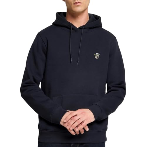 Spreadshirt Popeye Embroidery Design Men's Organic Hoodie, L, navy
