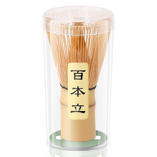 Scalegoal Traditional ?Matcha Whisk? - 100-Prong Chasen for Authentic Japanese Tea Ceremony, Handcrafted Mixer with Natural Bristles - Ideal for Matcha Lovers & Premium Powder Preparation
