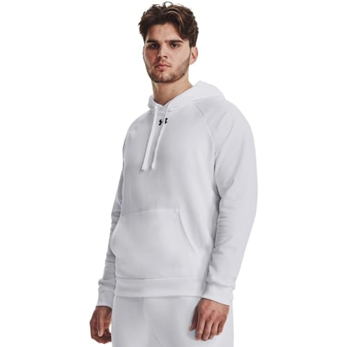 Under Armour Men's Rival Fleece Hoodie, (100) White / /