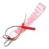 Zuwevbo Wristlet Keychain for Women & Men,Keychain Strap,Blue Key Wrist Lanyard,Lanyard Key Chain Holder,Pvc Key chain (Pink)