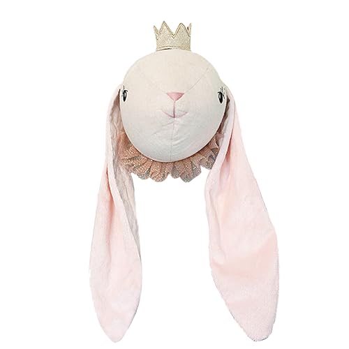 MON AMI Princess Bunny Stuffed Animal Head Wall Mount - 7