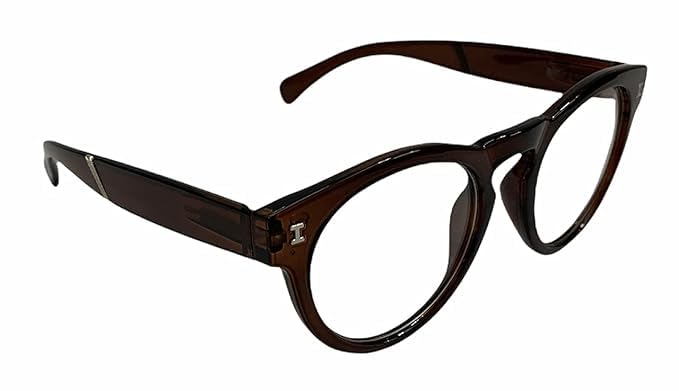 UV Protected Clear Lens Glasses for Men and Women | Lightweight Polycarbonate Eyewear with Stylish Black Round Full Rim Frame | Medium Size-image-9
