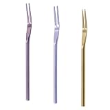 Appetizer Forks, 304 Stainless Steel Fruit Fork, 5.04" Salad Forks, Short Handle Dessert Fork, Pickl