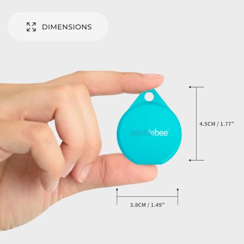 Image of Pebblebee Clip 5 | Rechargeable Bluetooth Tracker Tag for Keys | Alternative to Air Tag & Android Trackers | 130 dB Siren, Bright LED Strobe, 12-Month Battery, Alert Safety Mode | Tidal Cyan