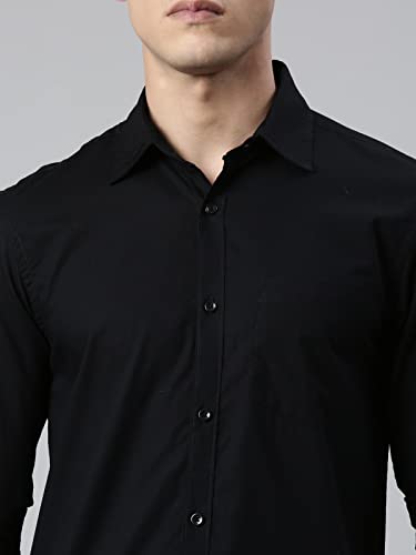 Image of THE SOUL PATROL Men's Casual Regular Fit Full Sleeve Premium Cotton Button-Down Shirt with Single Patch Pocket - Stylish, Classic, Comfortable, and Elegant for Everyday Wear
