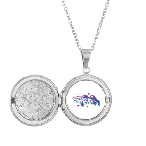Collier médaillon poisson bleu et violet idéal pour vos tenues d'été