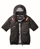 BURTLE バートル 春夏用 エアークラフトタクティカル半袖ブルゾン(ユニセックス) ブラック AC1156 35 XL