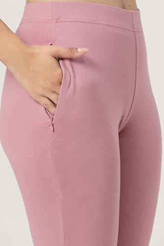 Image of ON&ON Women's Cotton Stretchable Slim Fit Straight Pants Trouser for Casual Wear and Office Wear