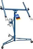 Plattenheber Trockenbau - Plattenlift bis 325cm und 68kg - 1- Mann Plattenlift für Rigipsplatten - für Decken und Wände (Blau)