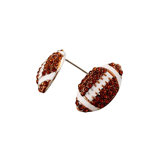 Classic Rhinestone Stud Sports Earrings Basketball Baseball Volleyball Football Soccer Earrings for Women
