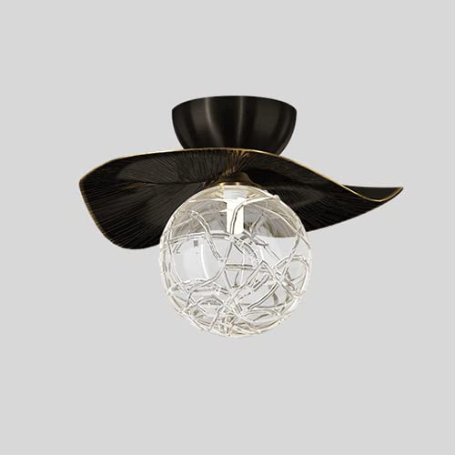 Chandelier en laiton H65 et cristal plafonnier compact contre le manque de luminosité